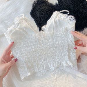 Girls Lace V-Neck Camisole Padded Spaghetti Strap