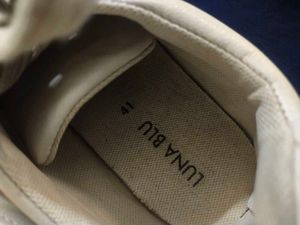 LUNA BLU White Perforated Lace-Up Sneakers