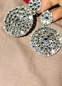 Earring Silver-Plated Mirror