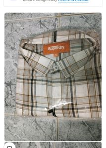 Superdry Branch Checks Beige Shirt