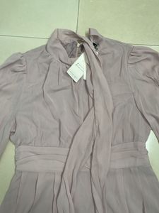 brand new lavender gorgeous neck tie dress