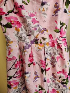 Pink Floral Short Dress