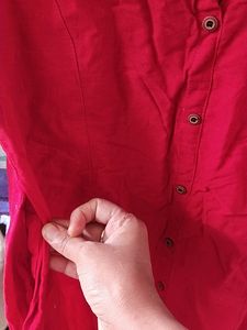 Red Straight Kurti
