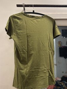 Olive Graphic Print Tee