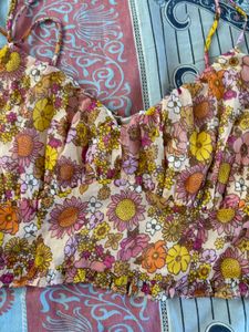 Floral Print Crop Top