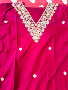 V Neck Kurta Set