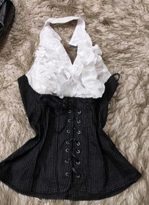 Steampunk Mob Boss Inspired Halter Neck Corset Top