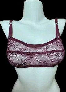 Burgundy Lace Bralette