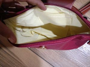 Stylish Maroon Crossbody Bag 🛍️ With Tab Strap
