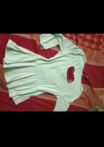 Woman top with back heart shape design