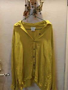 Women’s Lime Green High-Low Shirt | Size L ✨