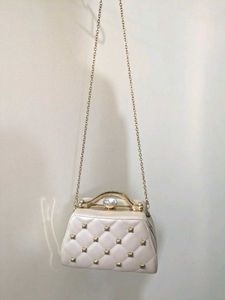 Ivory Luxe Golden Bag
