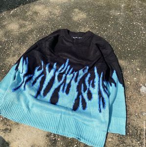Flame Graphic Knit Sweater
