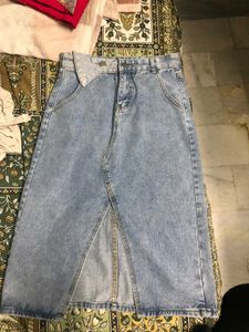 High Waist Denim Skirt