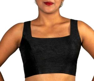 Square Neck Backless Blouse
