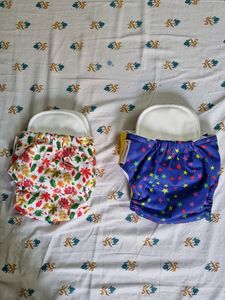Cloth Diapers for Babies Reusable 2 Nos