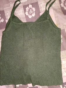 Green Knit Tank Top