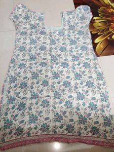 Floral Print Cotton Kurti