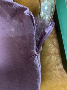 Lavender Mock Neck Puff Sleeve Dress