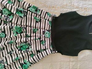 Striped Floral Dress