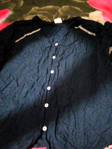 Navy Button-Down Shirt