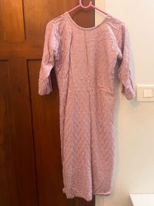 Lilac Embroidered Kurta with Sequins – XS/S