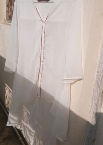 White Color High Low Shirt