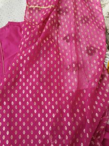 Pink Anarkali Kurta Set