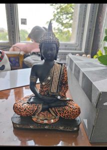 Elegant Black Buddha Statue in Meditative Pose