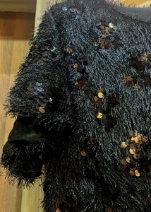 Designer Fur faux Sequins Dress