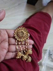 Golden Jhumka Earrings
