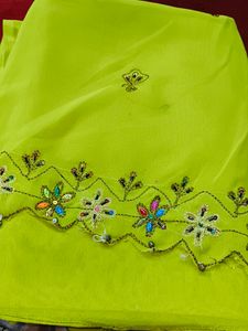 Green New Saree