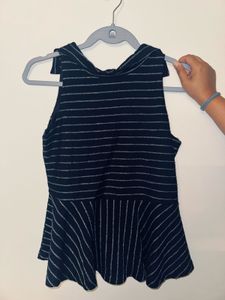 Striped Peplum Tank Top