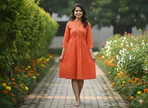 Chic Orange Dress