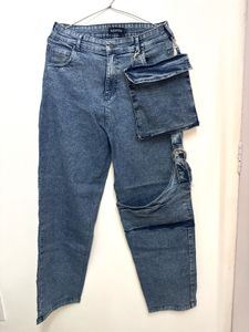Unique Denim Jeans with Pocket Detail
