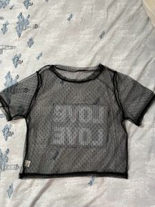 Shein Party Wear Sheer Top