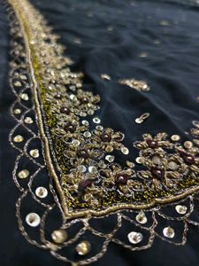 Zardozi Zari Work Black 🖤 Saree