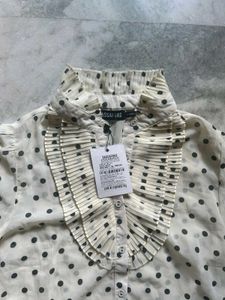 Polka Dot Ruffle Blouse