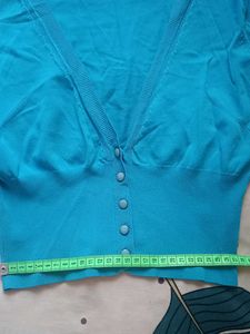 Blue Knit Cardigan
