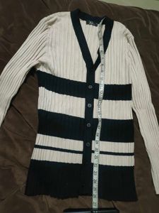 Striped Long Sleeve Top/Cardigan