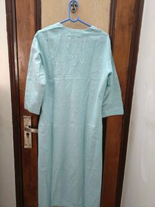 Elegant Blue Embroidered Kurta with shalwar