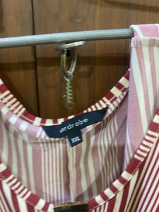 Striped Wrap Top