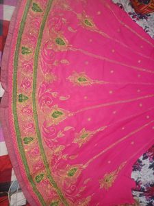 Bridal Pink Embroidery Lehenga Choli With Dupatta