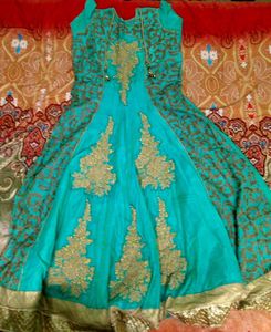 Teal Embroidered Kurta