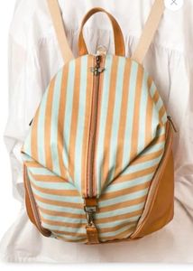 Imported Striped Backpack