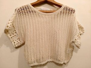 Crochet Knit Top Size S/M/L