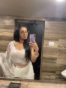 Elegant White Saree