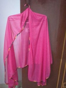 Pink Embellished Dupatta