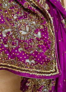 Elegant Purple Embroidered Saree
