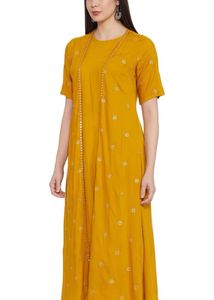 Indya Women&#39;s Rayon Regular Kurta